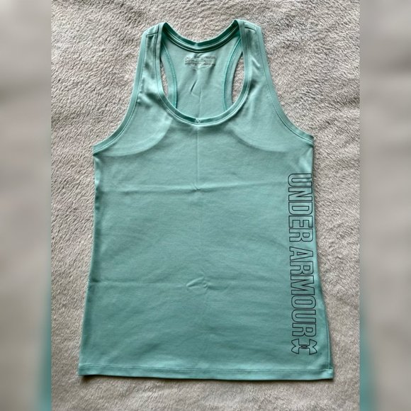 Under Armour Tops - Under Armour Blue Racer Back Tank Top